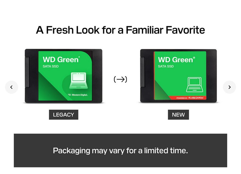 WD Green SSD Powered by SanDisk 2TB 2,5" SATA 545MBps 