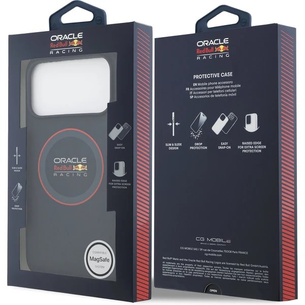 Red Bull Silicone Red Ring MagSafe Zadný Kryt pre iPhone 17 Pro Max modrý 