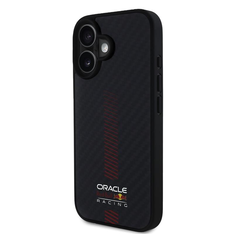 Red Bull Carbon Powerbar MagSafe Zadný Kryt pre iPhone 16 čierny 