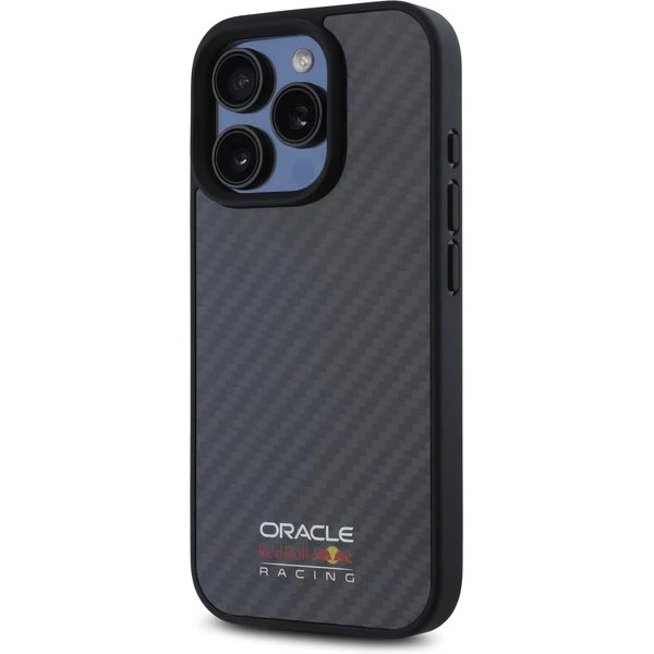 Red Bull Carbon Shiny MagSafe Zadný Kryt pre iPhone 16 Pro Max čierny 