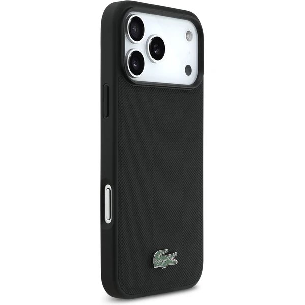 Lacoste Iconic Petit Pique MagSafe kryt + peňaženka iPhone 17 Pro Max čierny 