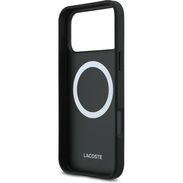 Lacoste Iconic Petit Pique MagSafe kryt + peňaženka iPhone 17 Pro Max čierny 
