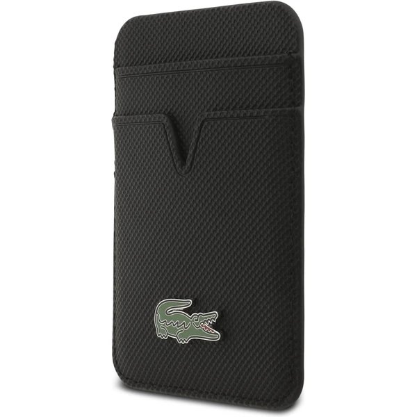 Lacoste Iconic Petit Pique MagSafe kryt + peňaženka iPhone 17 Pro Max čierny 