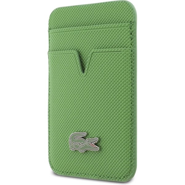 Lacoste Iconic Petit Pique MagSafe kryt + peňaženka iPhone 17 Pro Max zelený 