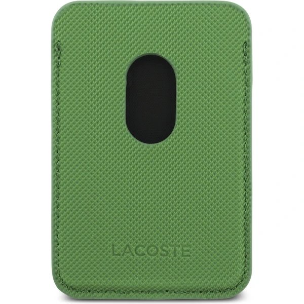 Lacoste Iconic Petit Pique MagSafe kryt + peňaženka iPhone 17 Pro Max zelený 