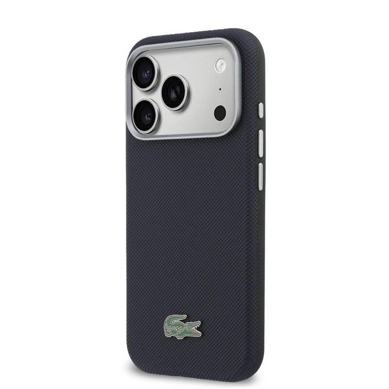 Lacoste PVC Petit Pique Semi Wrap MagSafe pre iPhone 17 Pro Max modrý 