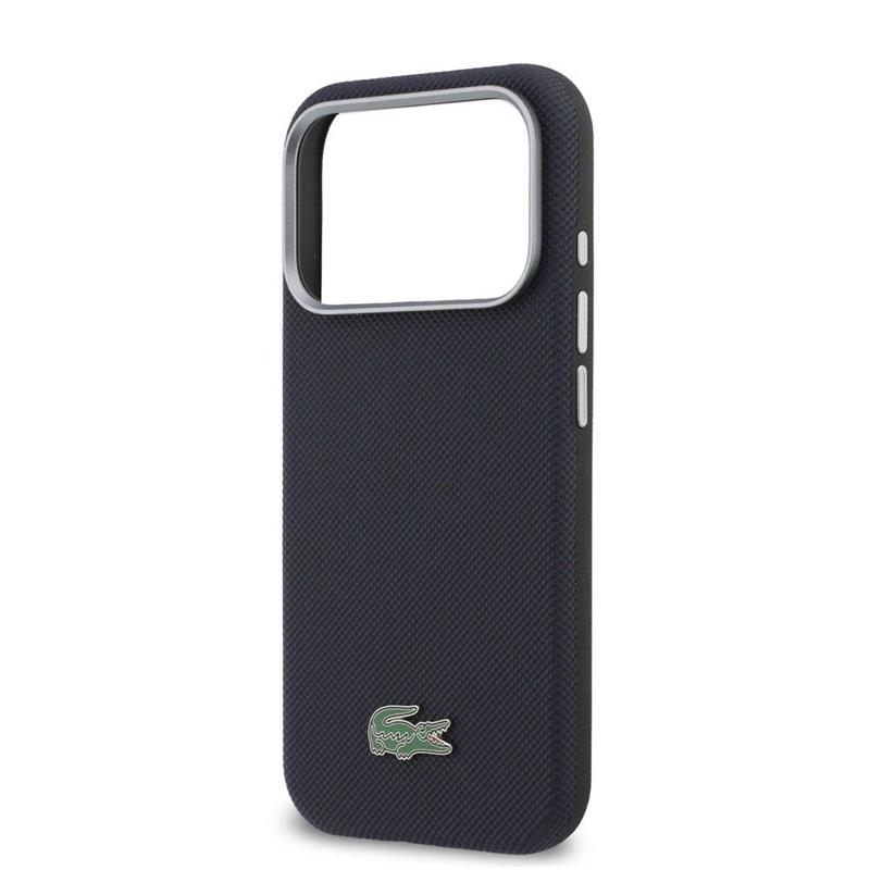 Lacoste PVC Petit Pique Semi Wrap MagSafe pre iPhone 17 Pro Max modrý 