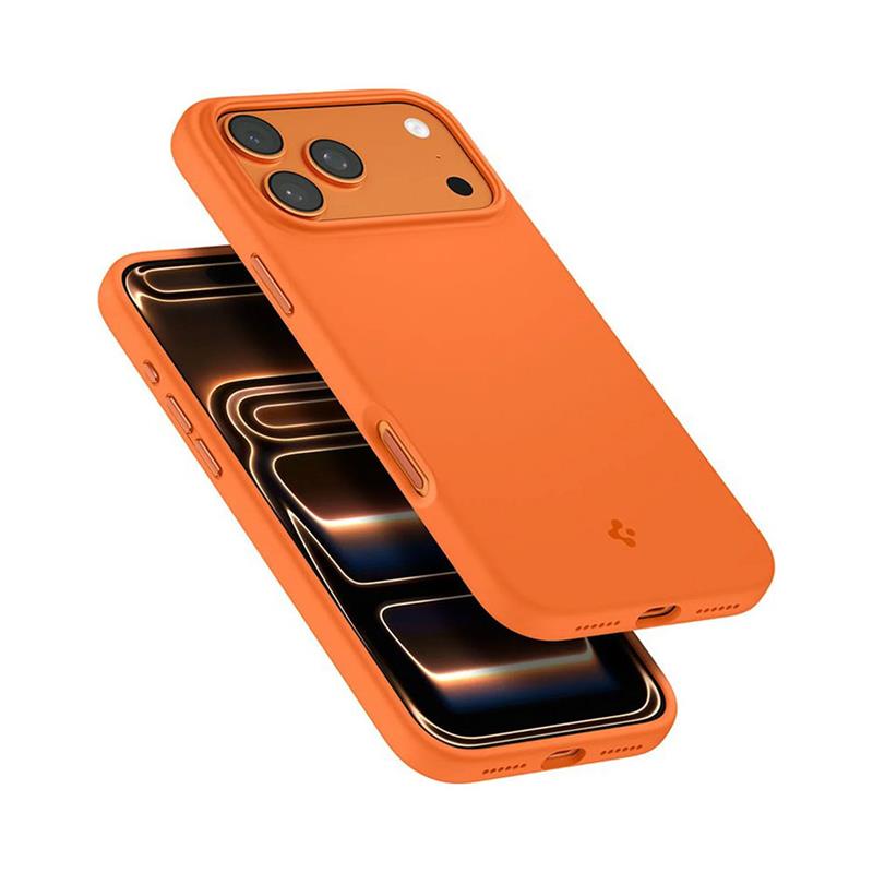 Spigen kryt Silicone Fit Magsafe pre iPhone 17 Pro - Cosmic Orange 