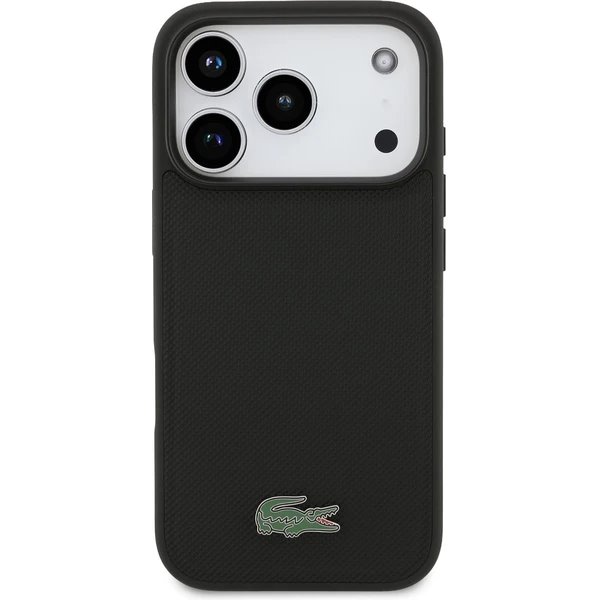 Lacoste Iconic Petit Pique MagSafe kryt + peňaženka iPhone 17 Pro čierny 