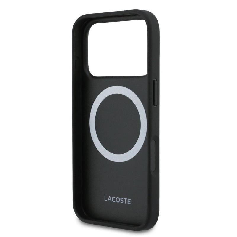 Lacoste Iconic Petit Pique MagSafe kryt + peňaženka iPhone 17 Pro hnedý 
