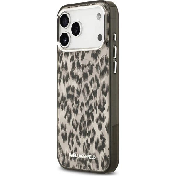 Karl Lagerfeld IML Leopard MagSafe kryt iPhone 17 Pro hnedý 