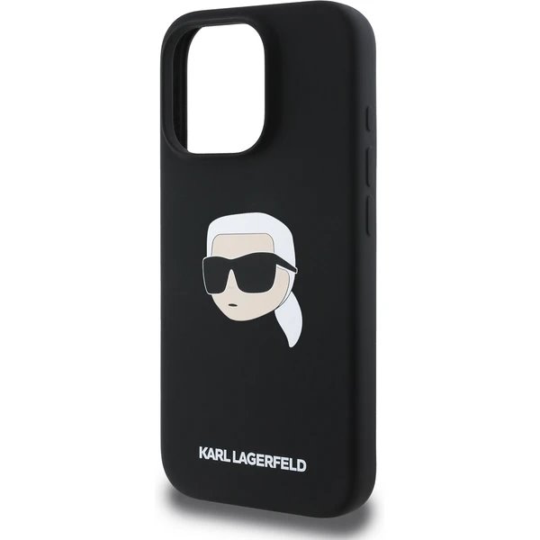 Karl Lagerfeld Liquid Silicone Karl Head MagSafe kryt iPhone 16 Pro čierny 