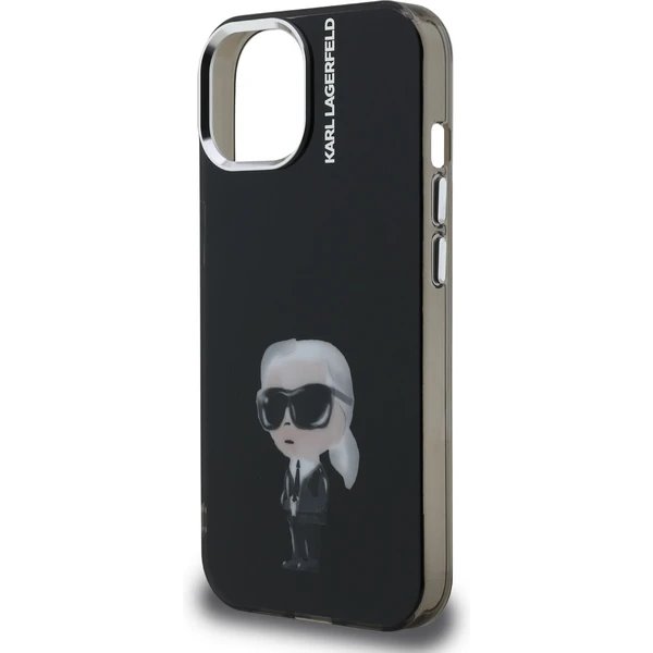 Karl Lagerfeld IML Aquarelle Karl kryt iPhone 15 čierny 