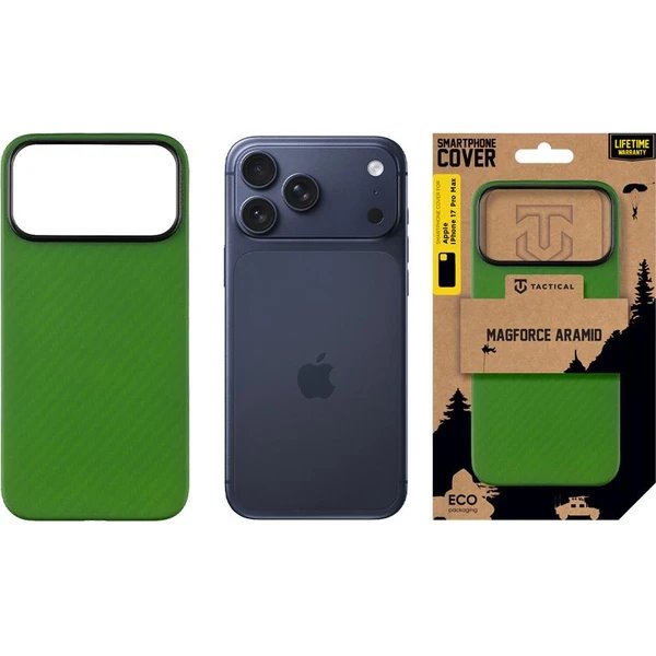 Tactical MagForce Aramid Kryt Apple iPhone 17 Pro Max zelený 