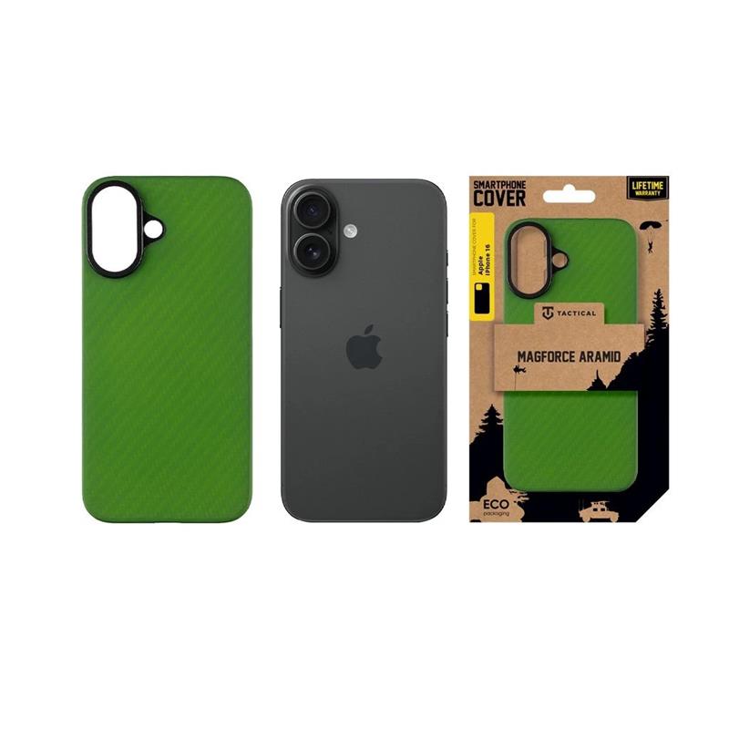 Tactical MagForce Aramid Kryt Apple iPhone 16 zelený 