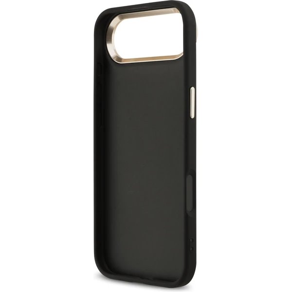 Guess PU Leather 4G Metal Logo Gold Frame kryt iPhone Air čierny 