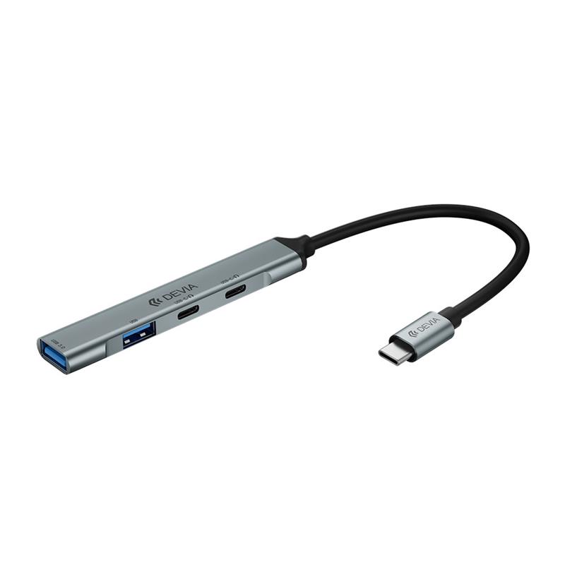 Devia USB-C Hub Lite 4 in 1 EC707 - Deep Gray 