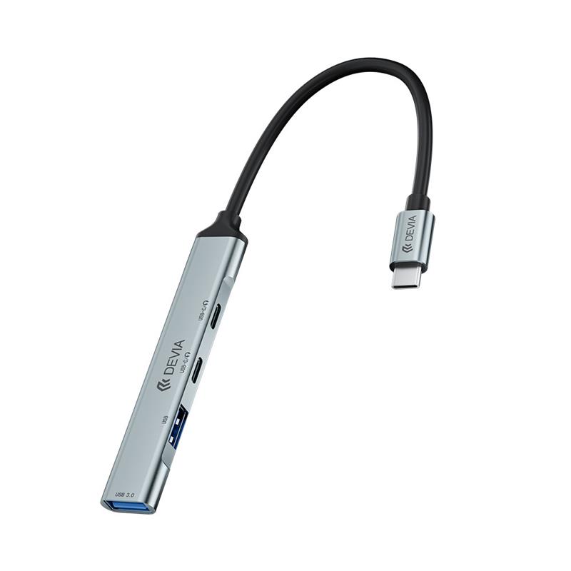 Devia USB-C Hub Lite 4 in 1 EC707 - Deep Gray 