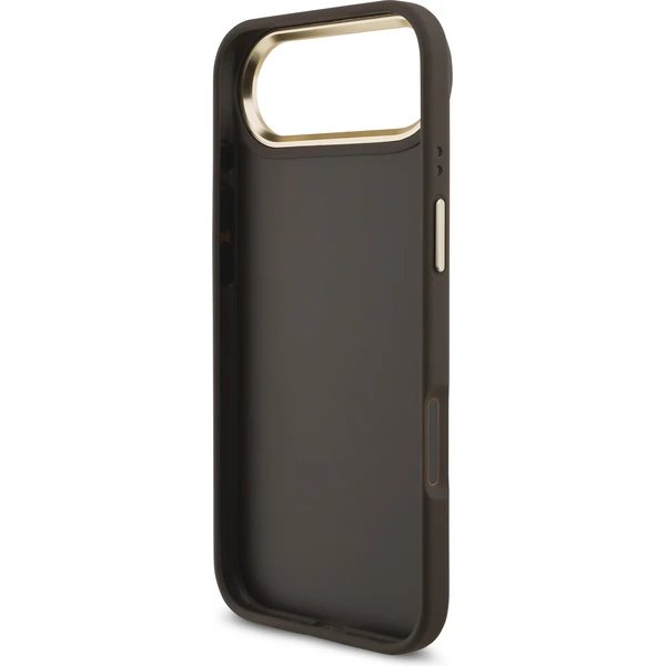 Guess PU Leather 4G Metal Logo Gold Frame kryt iPhone Air hnedý 