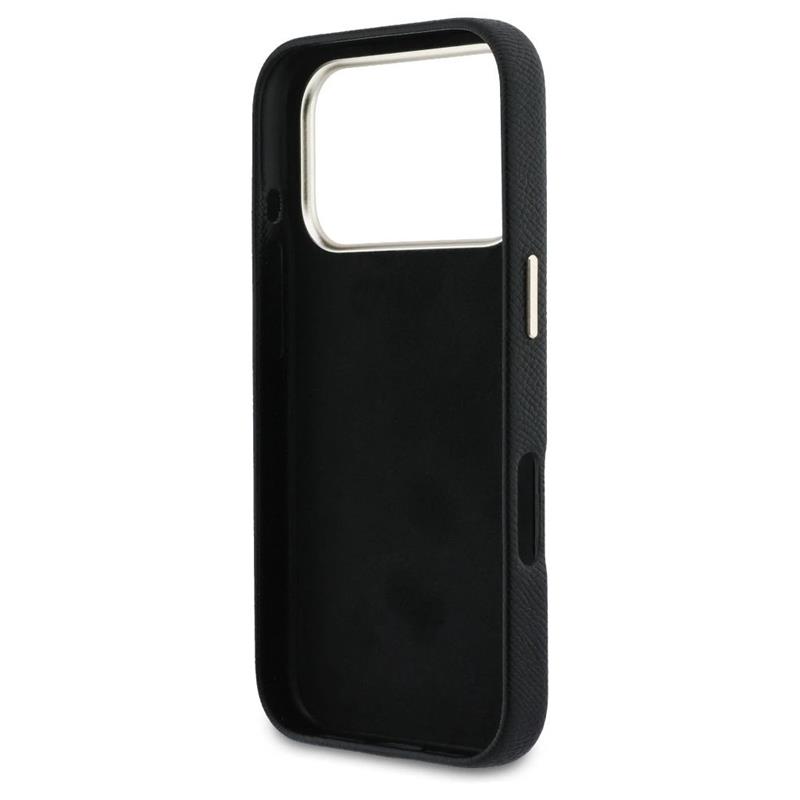 Guess PU Resin Logo kryt iPhone 17 Pro Max čierny 