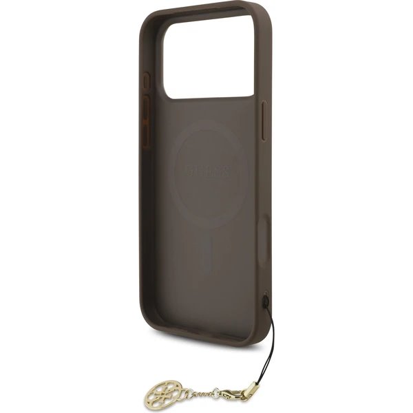 Guess 4G Charm MagSafe kryt iPhone 17 Pro hnedý 