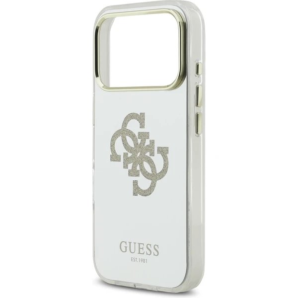 Guess PC/TPU Mirror 4G Glitter Logo MagSafe kryt iPhone 17 Pro zlatý 