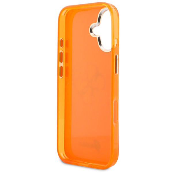 Guess IML 4G Script Metal Logo kryt iPhone 17 oranžový 