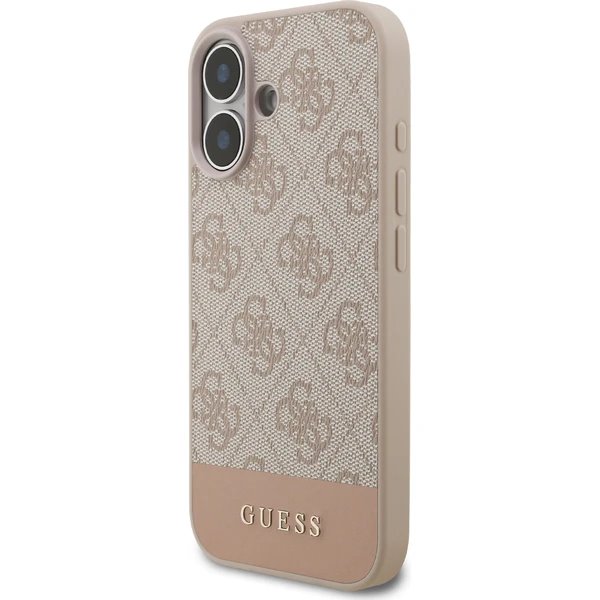 Guess PU 4G Stripe kryt iPhone 17 ružový 