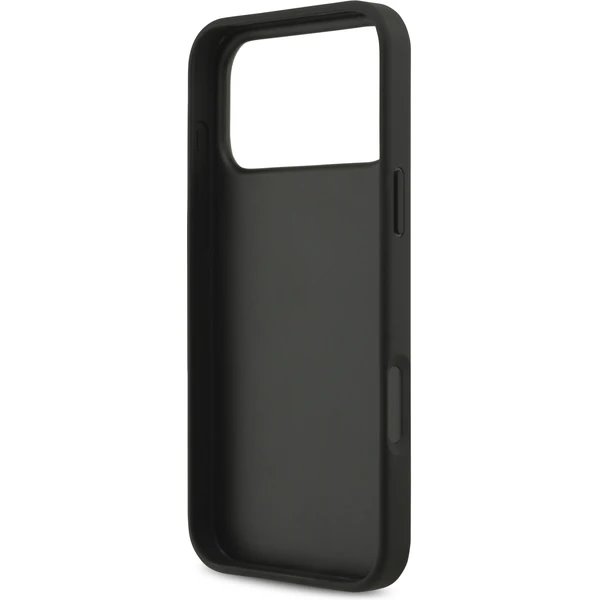 Guess PU 4G Metal Logo Strap kryt iPhone 17 Pro Max čierny 