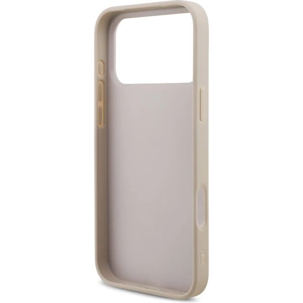 Guess PU 4G Metal Logo Strap kryt iPhone 17 Pro Max ružový 