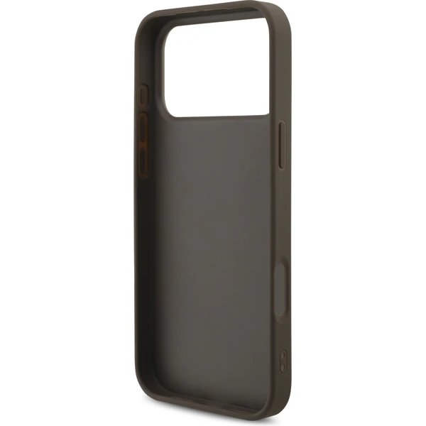 Guess PU 4G Metal Logo kryt iPhone 17 Pro hnedý 
