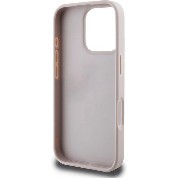 Guess PU 4G Stripe kryt iPhone 16 Pro ružový 