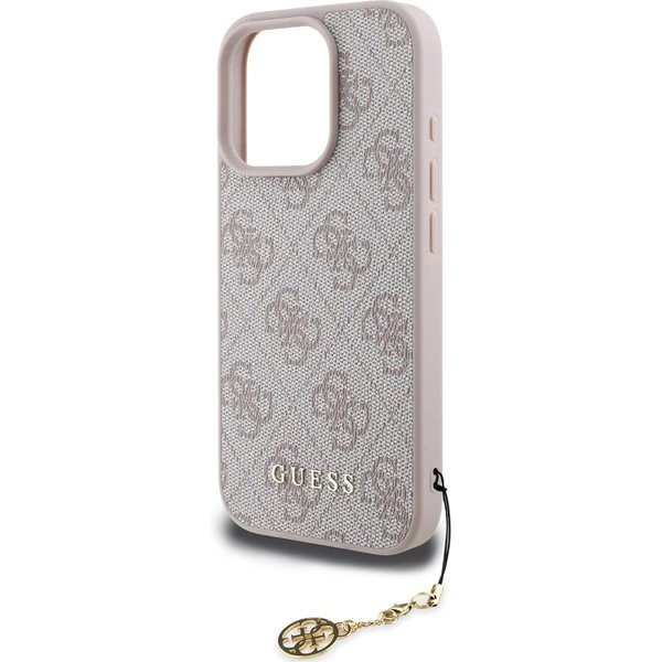 Guess 4G Charm kryt iPhone 16 Pro Max ružový 