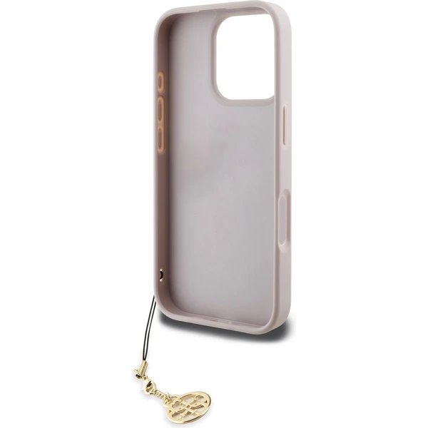 Guess 4G Charm kryt iPhone 16 Pro Max ružový 
