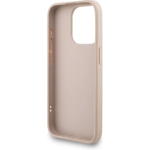 Guess PU 4G Metal Logo Strap kryt iPhone 15 Pro Max ružový 