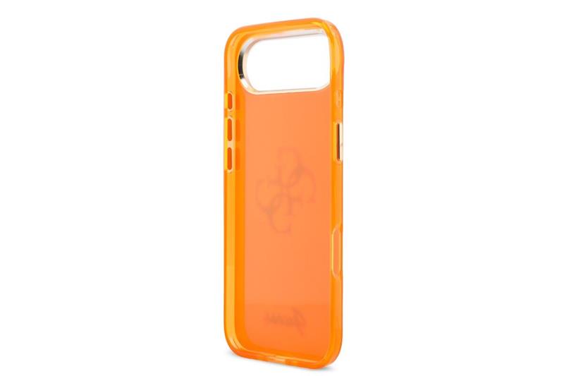 Guess IML 4G Script Metal Logo kryt iPhone Air oranžový 