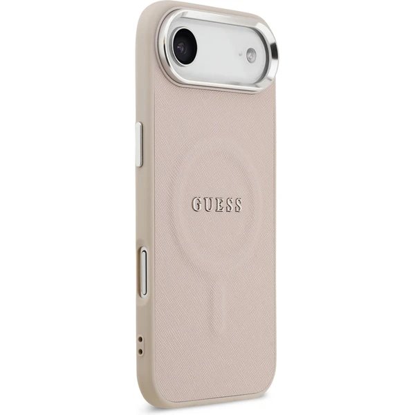 Guess PU Saffiano MagSafe kryt iPhone Air ružový 
