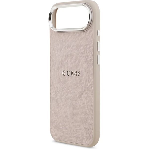 Guess PU Saffiano MagSafe kryt iPhone Air ružový 
