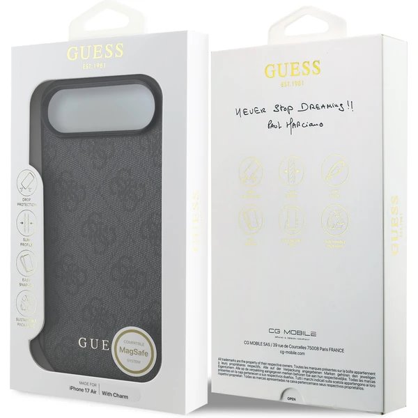 Guess 4G Charm MagSafe kryt iPhone Air čierny 
