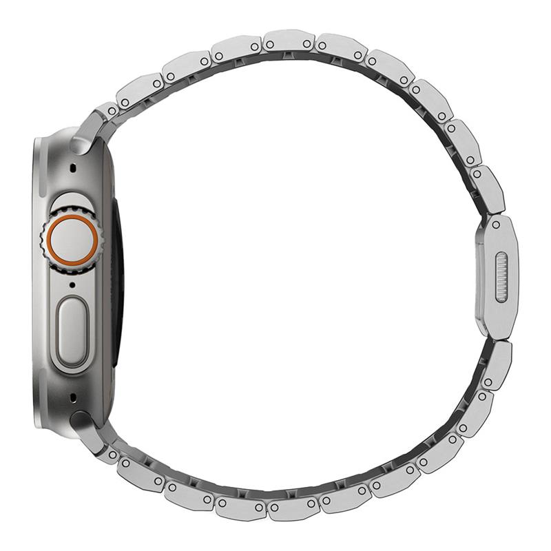 Nomad remienok pre Apple Watch 44-49mm - Titanium Band/Natural Hardware 
