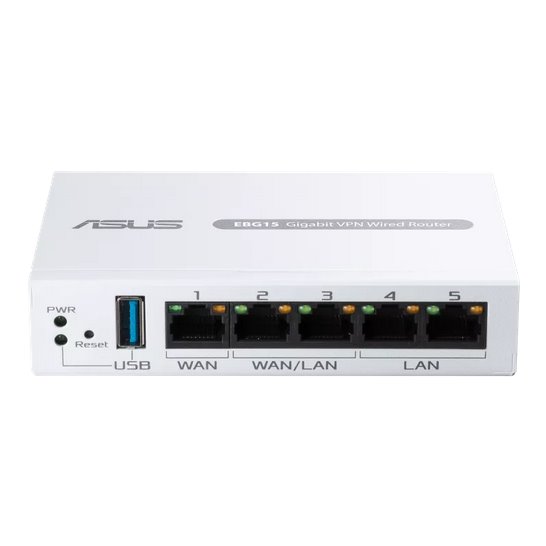 ASUS ExpertWiFi EBG15 Gigabit VPN wired router, Up to 3 WAN ethernet ports + 1 USB WAN 