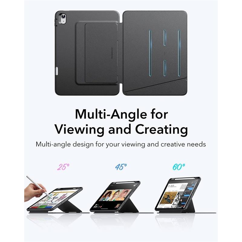 ESR puzdro Flip Magnetic Case pre iPad Air M1/M2/M3 - Black 