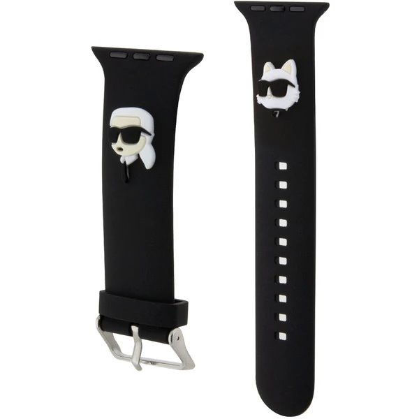 Karl Lagerfeld Karl and Choupette Head NFT Remienok pre Apple Watch 42/44/45/46/49 čierny 