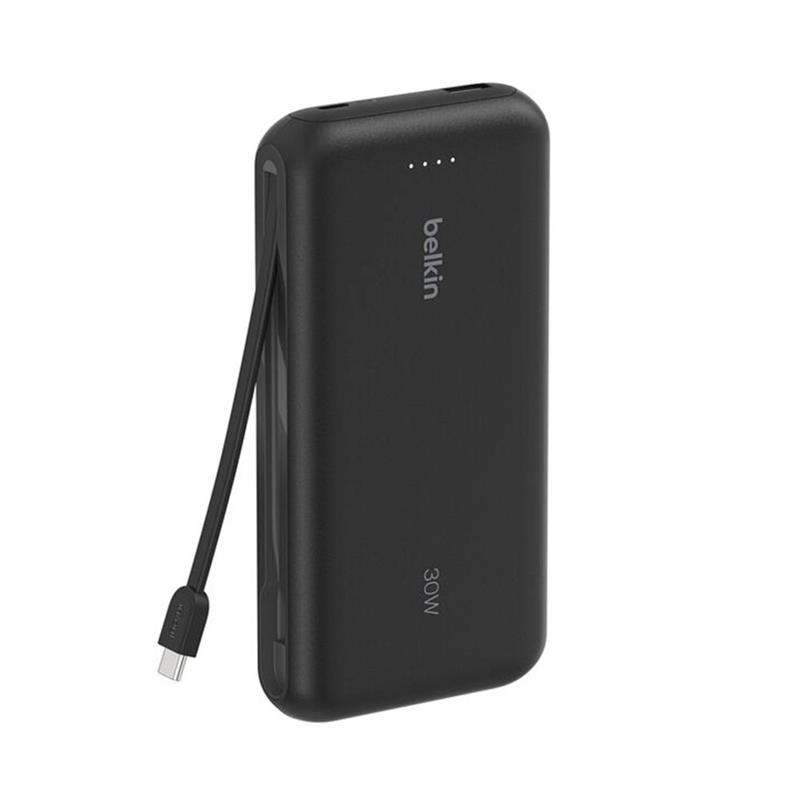 Belkin Boost Charge Powerbank 20K with Integrated Cable - Black 