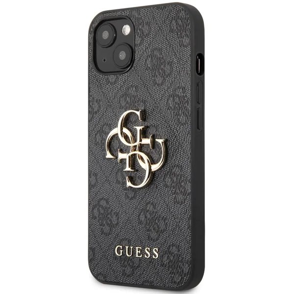 Guess PU 4G Metal Logo kryt iPhone 13 šedý 