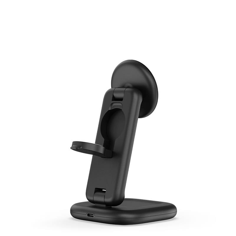 Satechi 3-in-1 Foldable Qi2 Wireless Charging Stand 25W - Space Black 