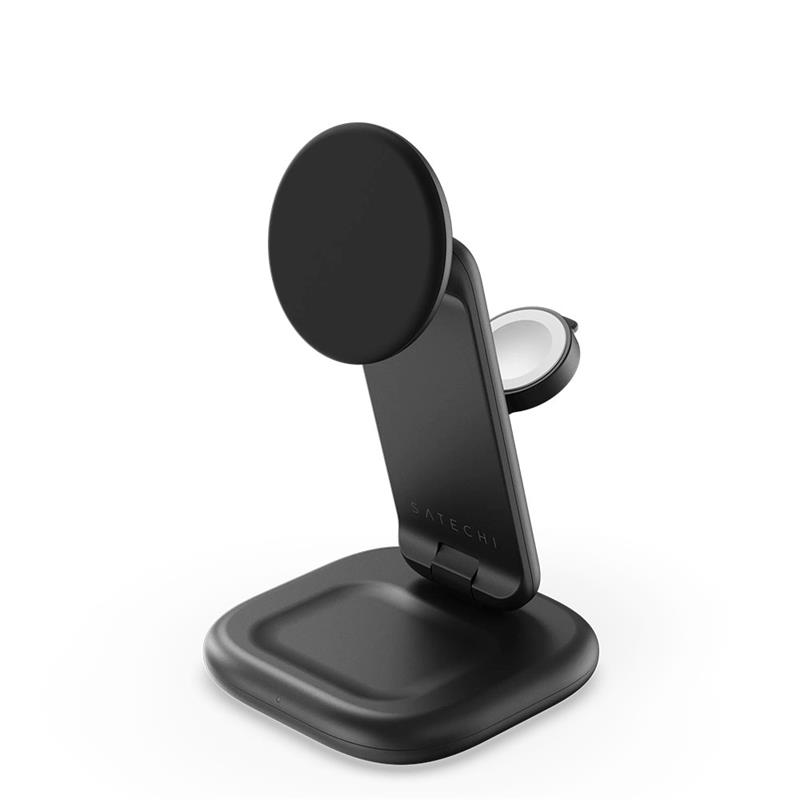 Satechi 3-in-1 Foldable Qi2 Wireless Charging Stand 25W - Space Black 