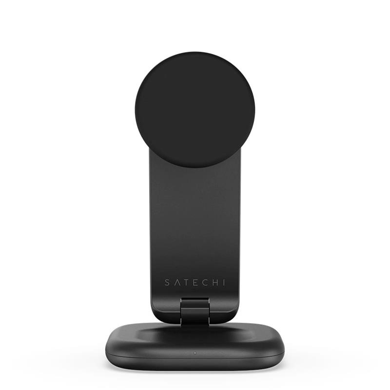 Satechi 3-in-1 Foldable Qi2 Wireless Charging Stand 25W - Space Black 