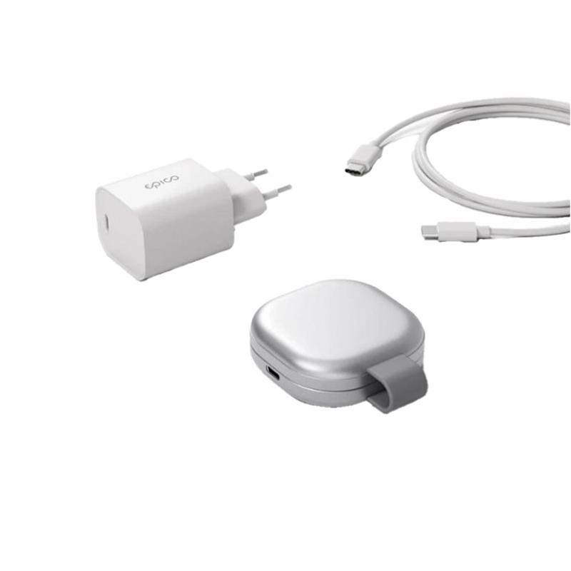 Epico UltraBase Qi2 25W 2in1 Fold Metal Mag+ Wireless Charger EF35 - silver 