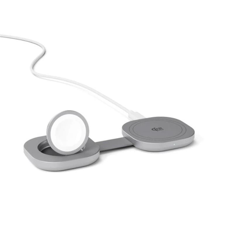 Epico UltraBase Qi2 25W 2in1 Fold Metal Mag+ Wireless Charger EF35 - silver 